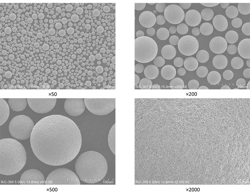 magnified powder